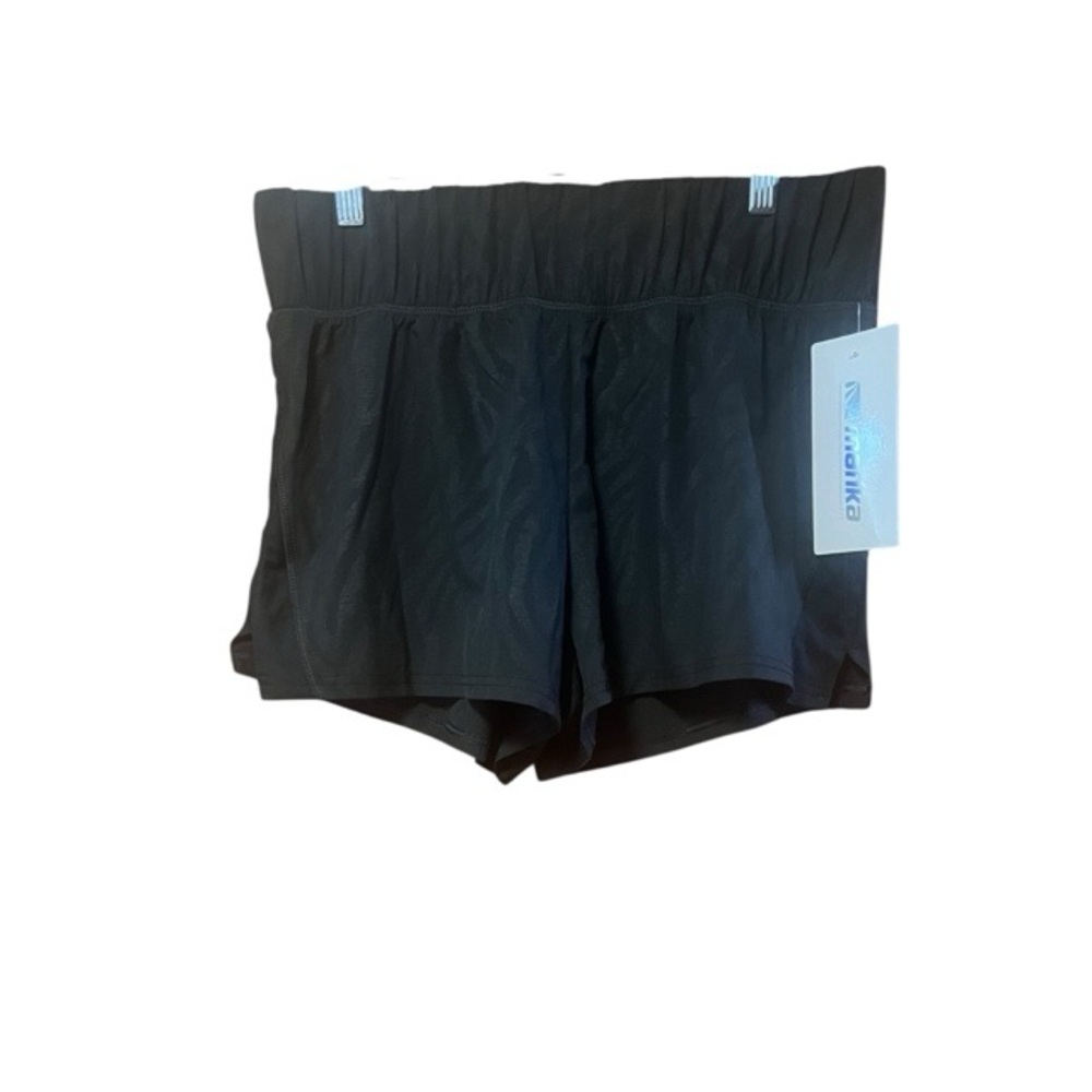 Marika Fit Zebra Embossed Black Active Shorts NWT